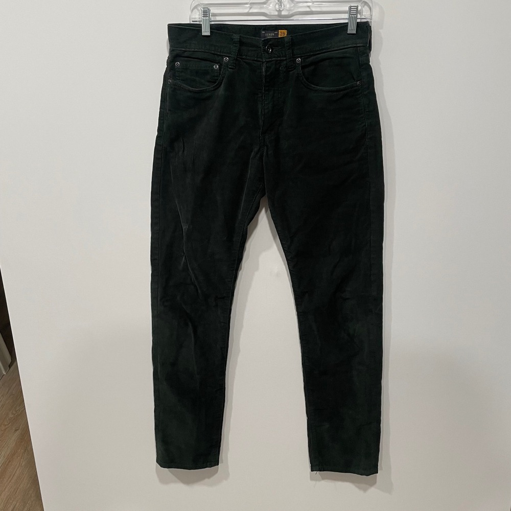 J‎ Crew 770 Corduroy Pants Deep Green Slim Fit Mens Size 29x32